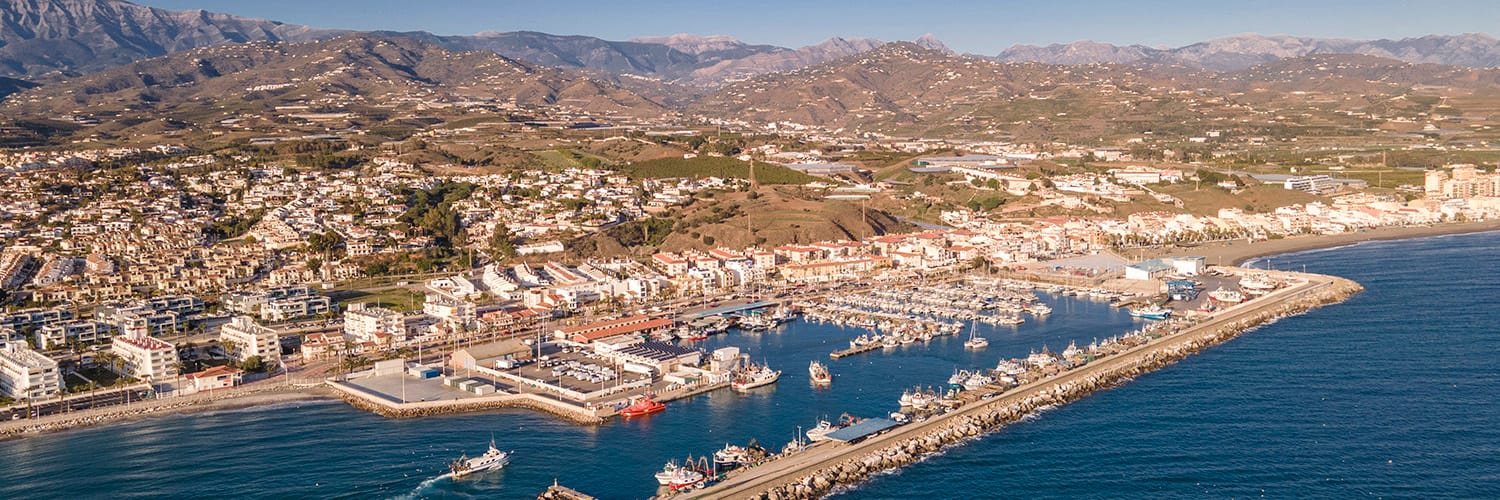 Aerial photo by Jason Elliott of Caleta de Velez in the Axarquia region to the East of Malaga
