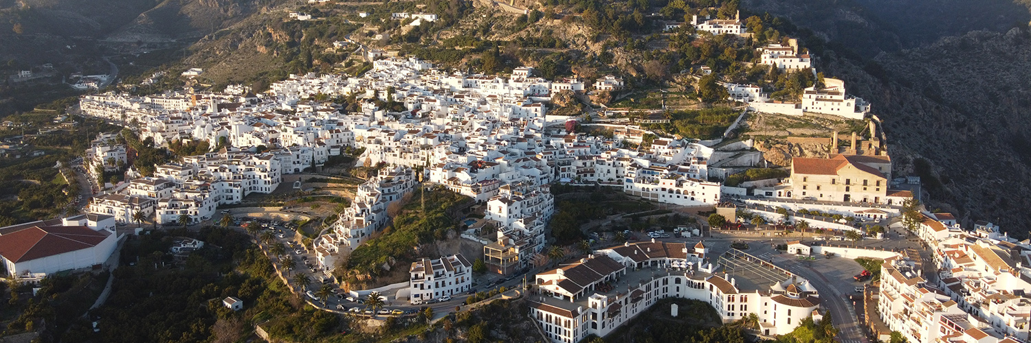 Aerial photo by Jason Elliott of Frigliana in the Axarquia region to the East of Malaga