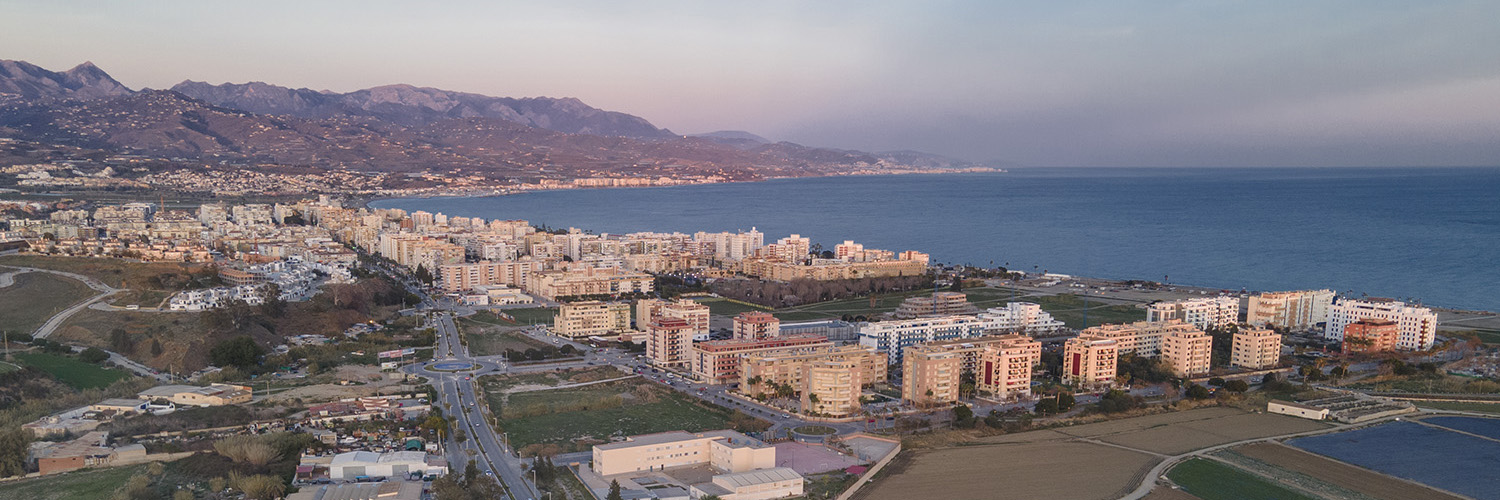 Torre del Mar aerial header image for East of Malaga website. Photo by Jason Elliott.