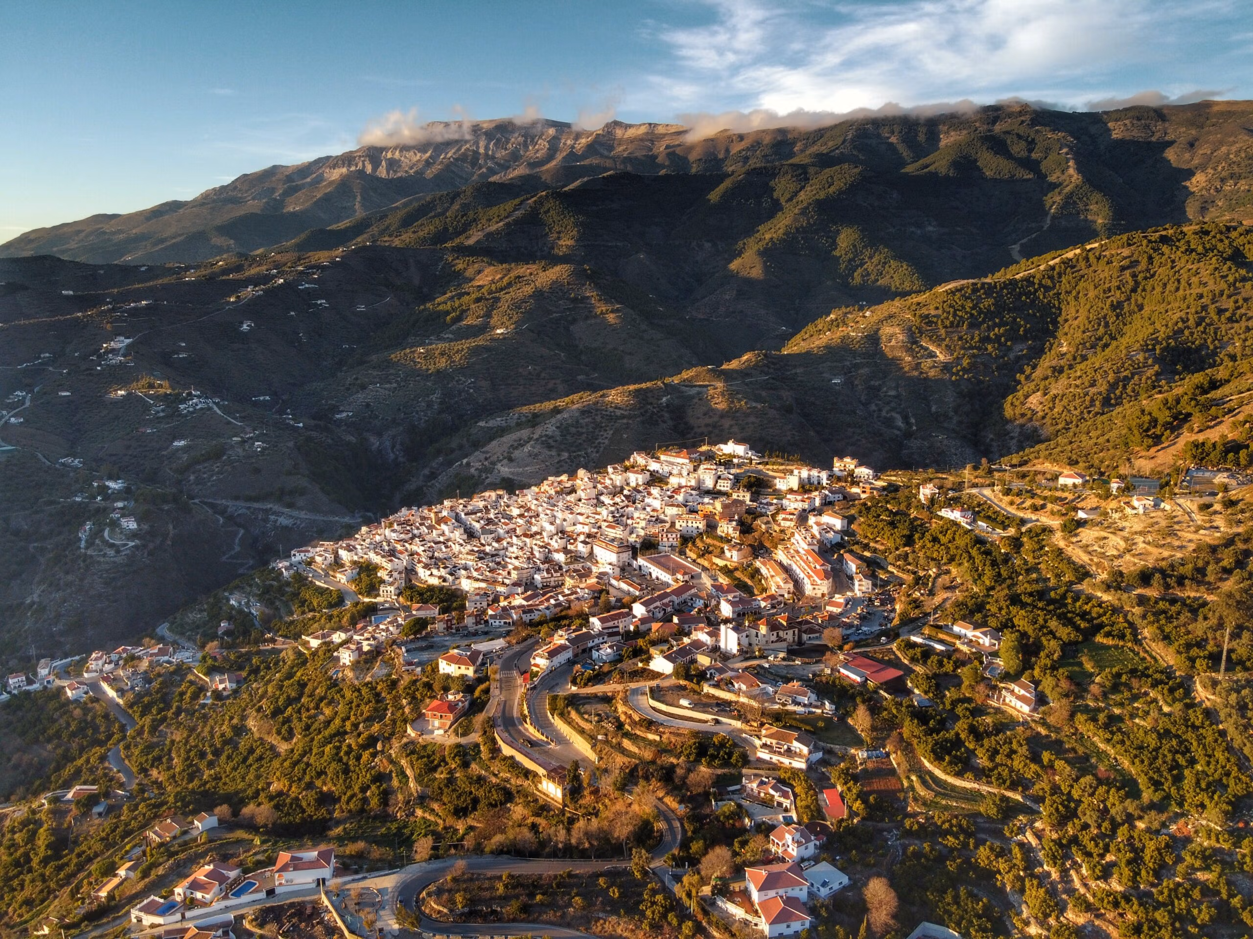 Canillas de Albaida from the air. Photo by Jason Elliott.